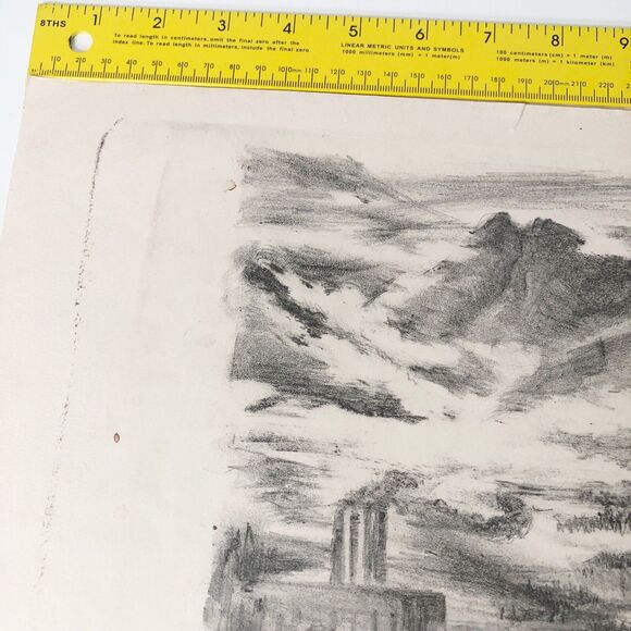 Jeanne Moment Art Print Reed College Coast Range Oregon 1952 Mountain Town  #5/? - Picture 2 of 16